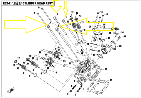 SURUB ( PREZON ) CHIULASA CFMOTO ATV 400/450 , MOTO 650NK / 700CL-X [1]