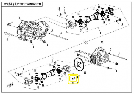 SURUB PRINDERE CARDAN CFMOTO ATV / UTV / SSV  M10 [2]