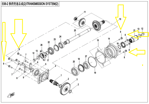 SURUB PRINDERE SUPORT PINION CONIC CUTIE CFMOTO ATV / SSV / UTV [1]