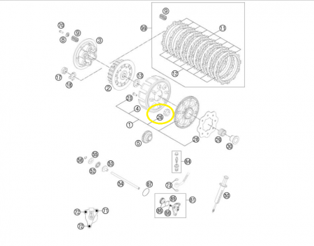 TAMPON OALA AMBREIAJ KTM 2T 250/300/360/380  94-12 [1]