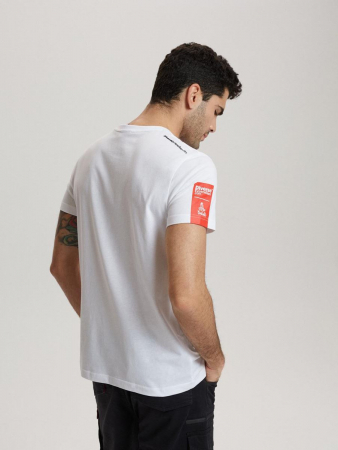 Tricou ALB imprimeu Negru DAKAR MARIMEA L [2]