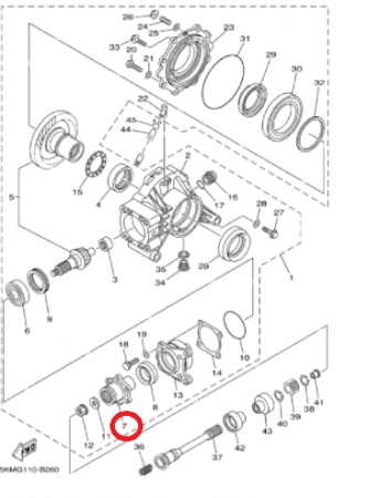 CUPLAJ CARDAN YAMAHA GRIZZLY 660 2002-2008 [4]