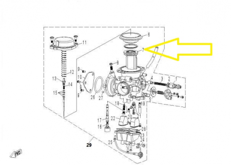 VALVA CARBURATOR CFMOTO 500 2007-2015 [2]