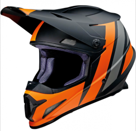 Casti - CASCA OFF-ROAD Z1R PORTOCALIU / NEGRU MAT - L