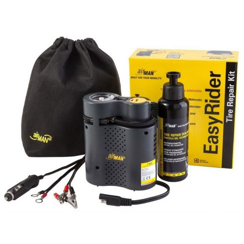 COMPRESOR PORTABIL 12V + SOLUTIE ETANSARE PANA PENTRU SITUATII DE URGENTA