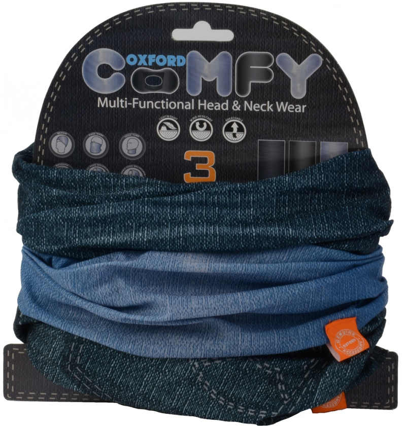 SET BANDANE MOTO MULTIFUNCTIONALE DE PUS PE CAP SAU LA GAT 3BUC SET ALBASTRA-NEGRU-GRI