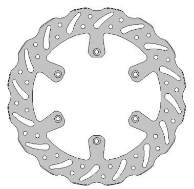 DISC FRANA FATA YAMAHA YZ 250F 450F 16- 26, WR 250F 17- 19, WR 450F 16- 18, YZ 125 250 17- 26, FANTIC XE 125 21- 25, XX 125 250 22- 25, XXF 250