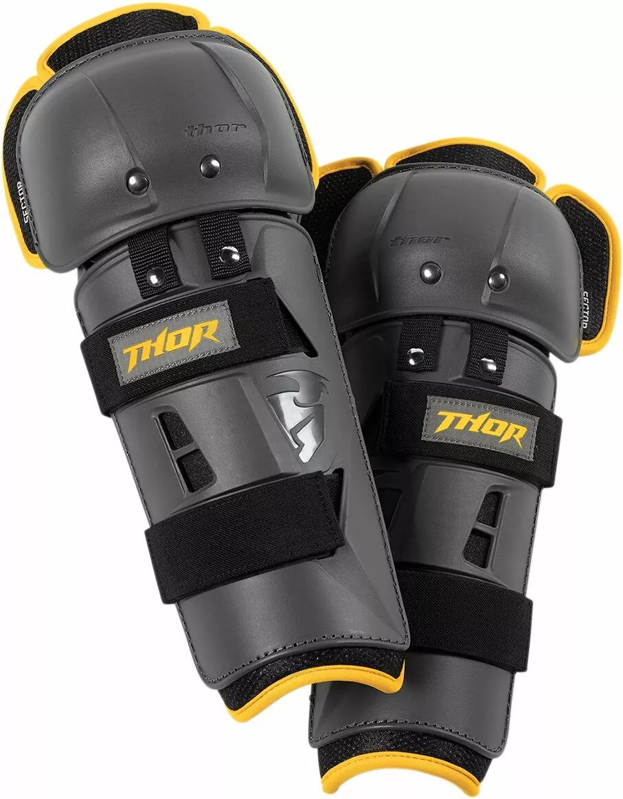 GENUNCHERE PROTECTIE THOR ADULTI NEGRU SAU GRI+GALBEN GRI+GALBEN