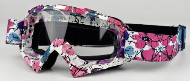 OCHELARI OFF-ROAD STICLA TRANSPARENTA ( MULTI COLOR ) ALB+ROZ