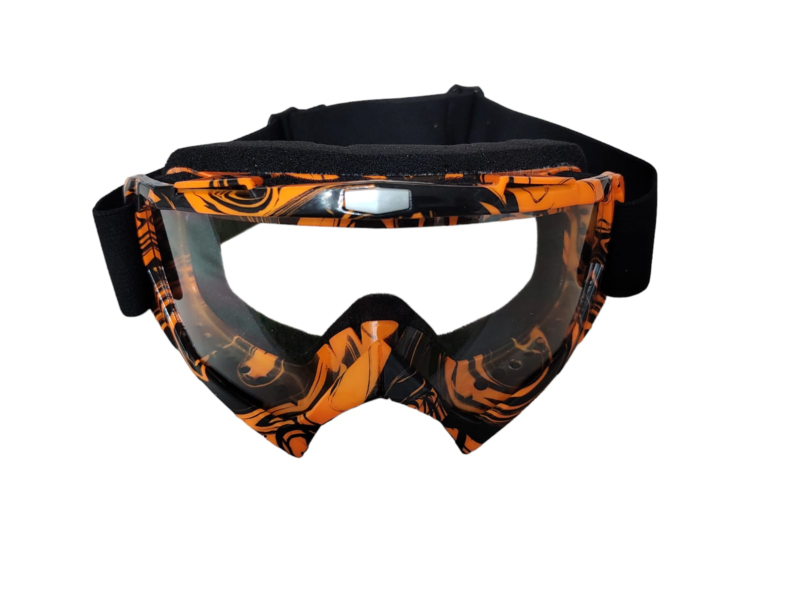 OCHELARI OFFROAD PORTOCALIU CU NEGRU ( FUMURI ) (TRANSPARENTA) TRANSPARENTA