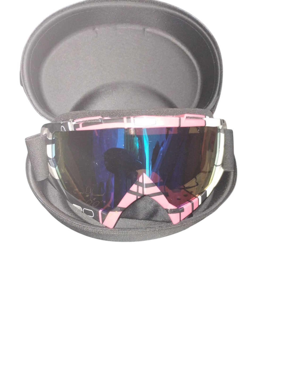 OCHELARI PROTECTIE MOTOCROSS ATV CU STICLA FUMURIE UNIVERSALI +TOC OCHELARI ROZ