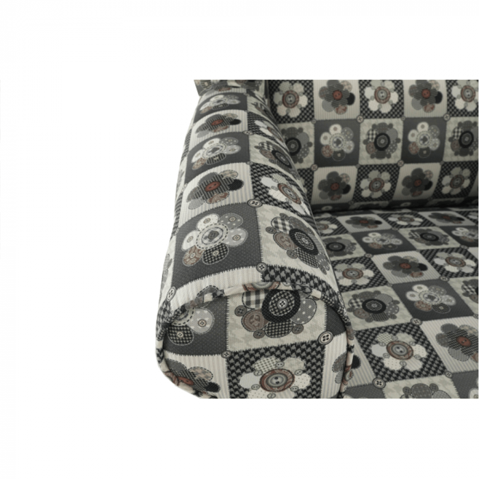 Fotoliu cu taburet, material textil în stilul patchwork N1, ASTRID [12]