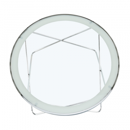 Măsuţă de cafea, crom/sticlă transparentă, LEONEL [3]