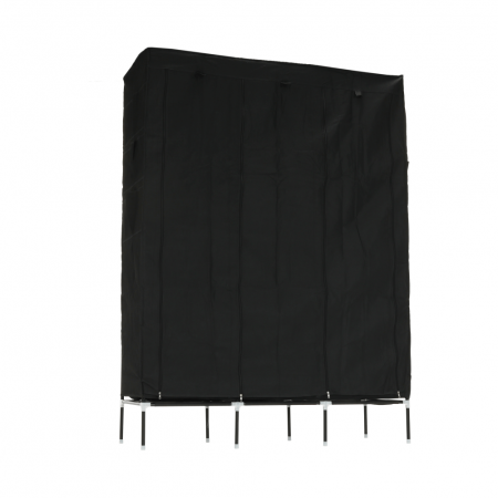 Organizator de garderobă, material textil/metal, negru, TARON VNW05 [0]