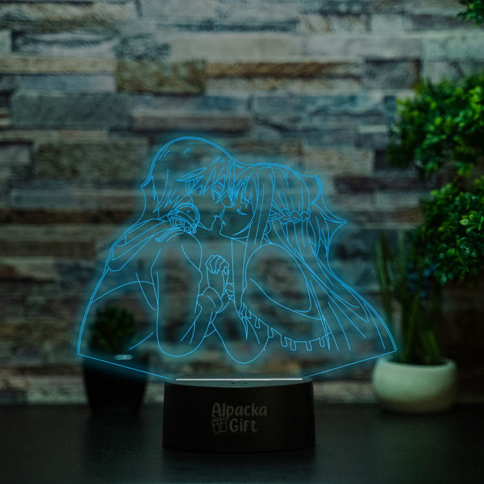 Lampa 3D Kirito Kiss Asuna [2]
