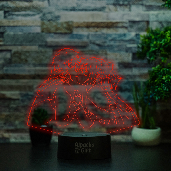 Lampa 3D Kirito Kiss Asuna [3]