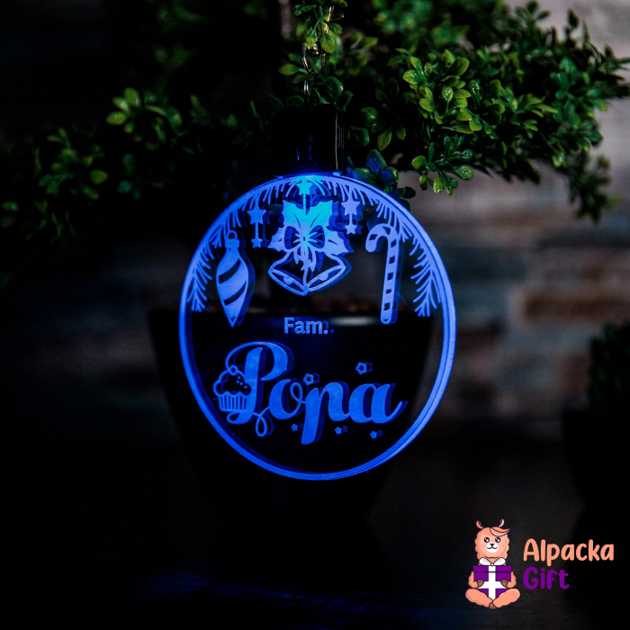 Decoratiune de Craciun LED - Numele Familiei [5]