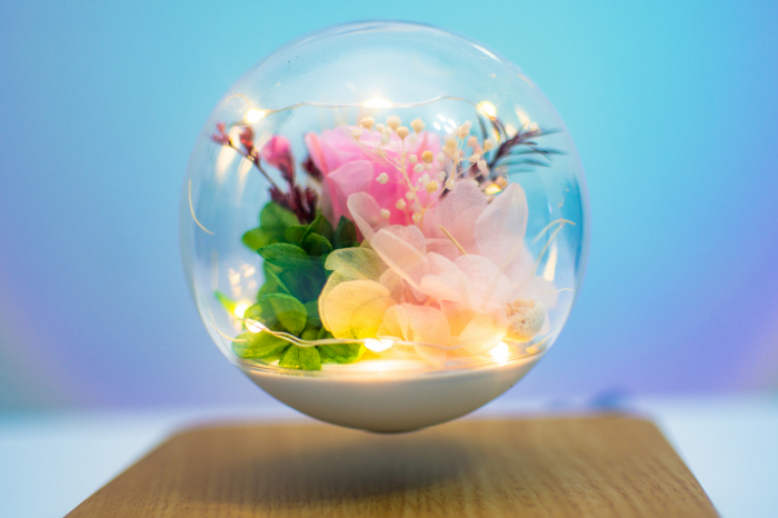 Lampă Levitantă LED - Glob cu Floare [2]