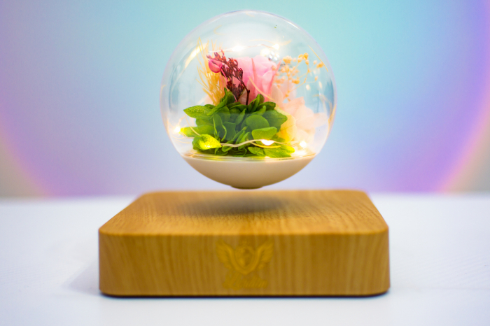 Lampă Levitantă LED - Glob cu Floare [3]