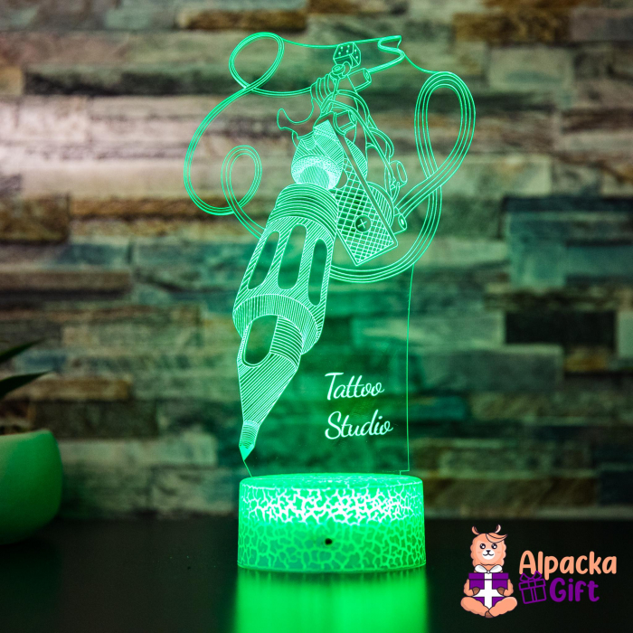 Lampă 3D Mașina de tatuat [4]