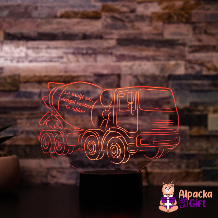 Lampă 3D Betoniera [2]