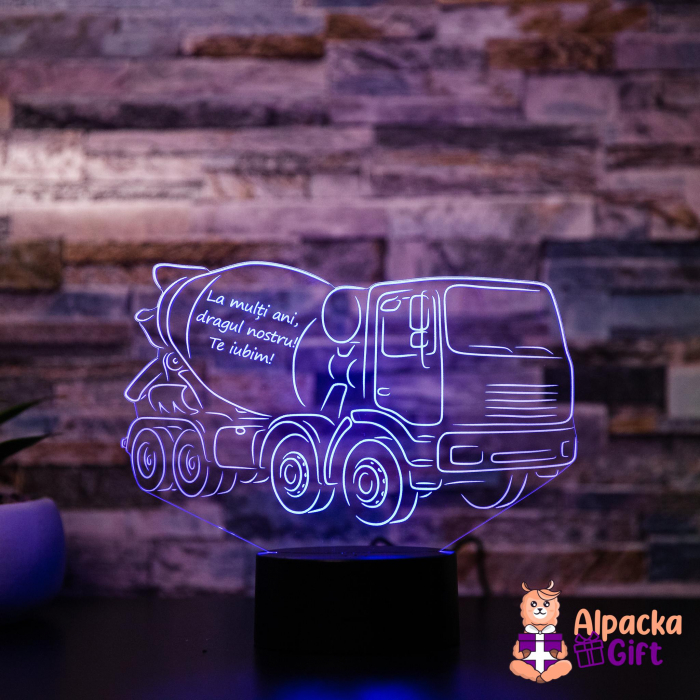 Lampă 3D Betoniera [3]