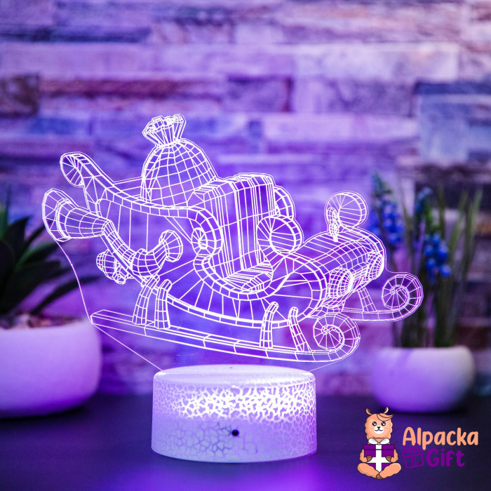 Lampă 3D Sania lui Moș Crăciun [3]
