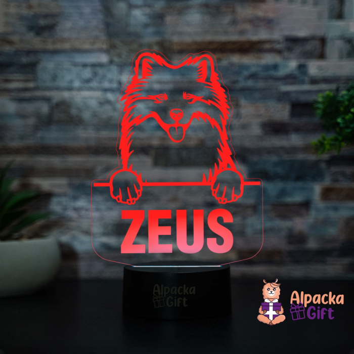 Lampă 3D Samoyed [4]