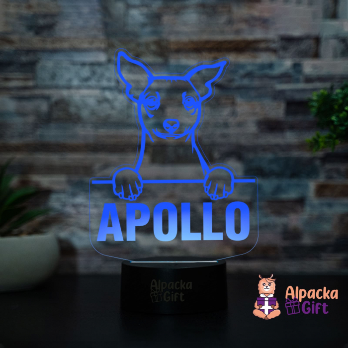 Lampă 3D - Terrier American Fără Păr (Hairless Terrier) [3]