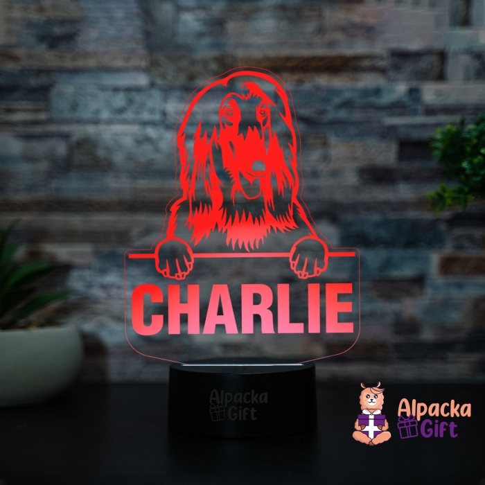 Lampă 3D Ogar Afgan (Afghan Hound) [3]