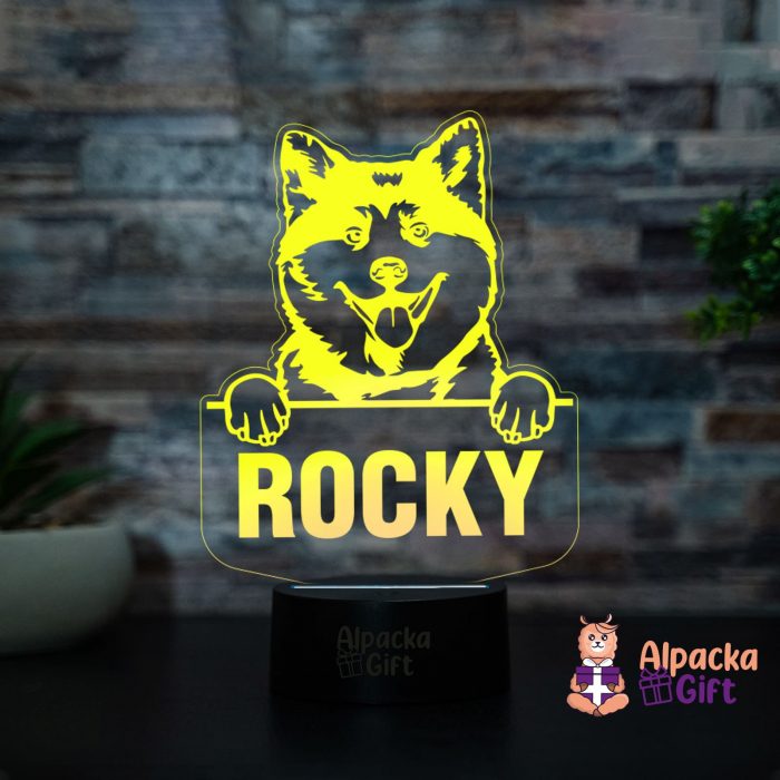 Lampă 3D - Akita Inu [4]