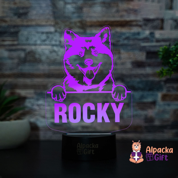 Lampă 3D - Akita Inu [2]