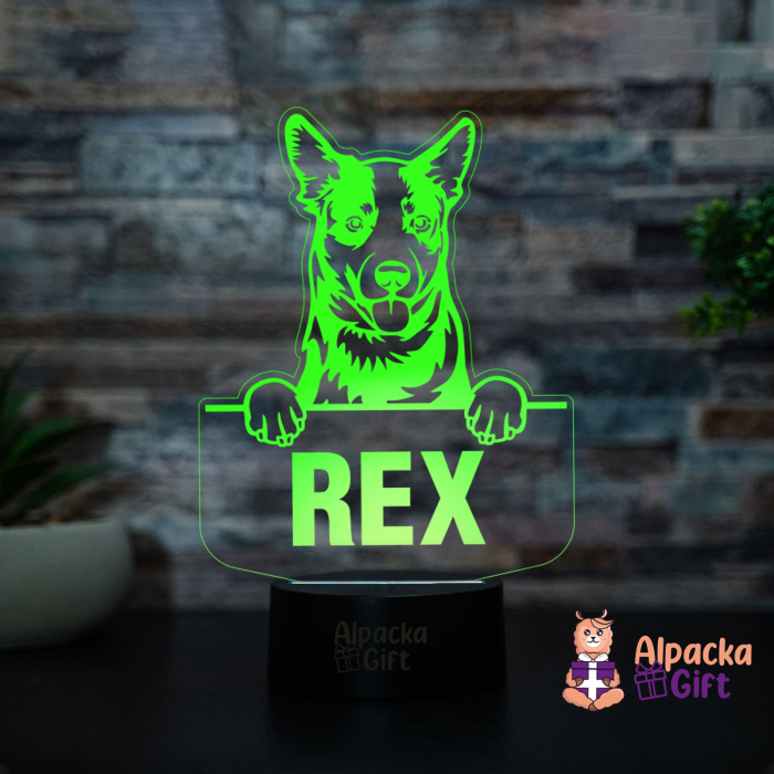 Lampă 3D - Caine de Bovine Australian [4]