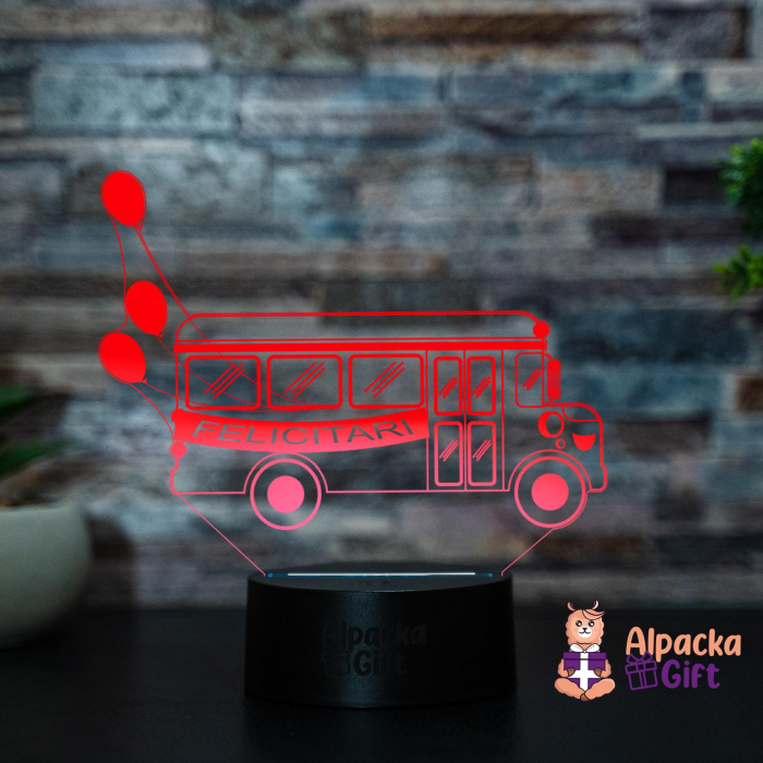 Lampa 3D - Autobuz Scolar [2]
