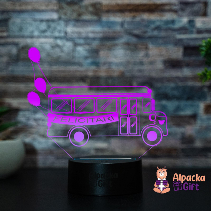 Lampa 3D - Autobuz Scolar [3]