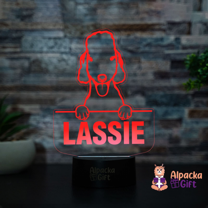 Lampă 3D - Bedlington Terrier [2]