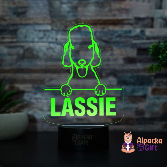 Lampă 3D - Bedlington Terrier [3]