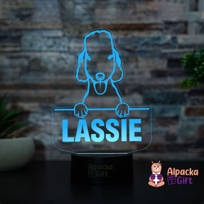 Lampă 3D - Bedlington Terrier [4]