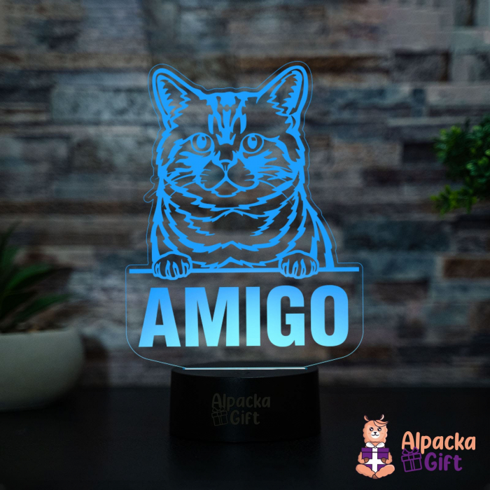 Lampă 3D - Shorthair Brazilian [2]