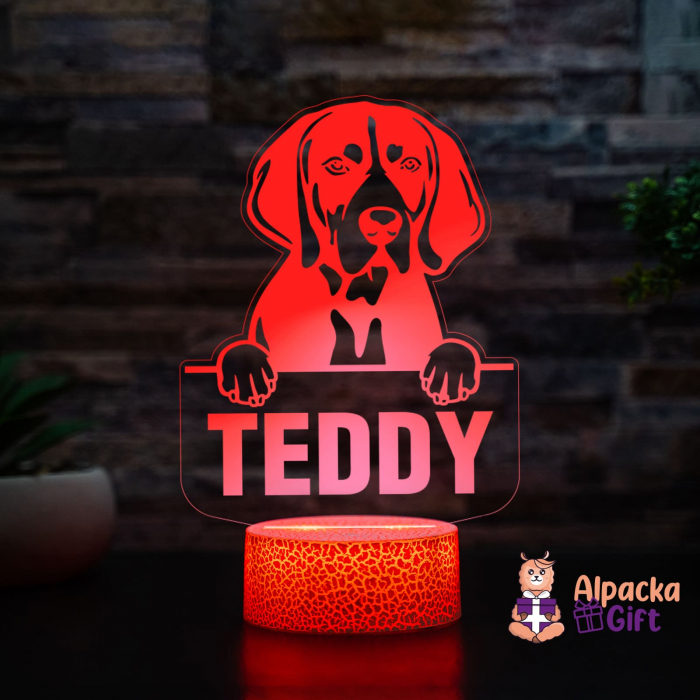 Lampă 3D - Bluetick Coonhound [2]