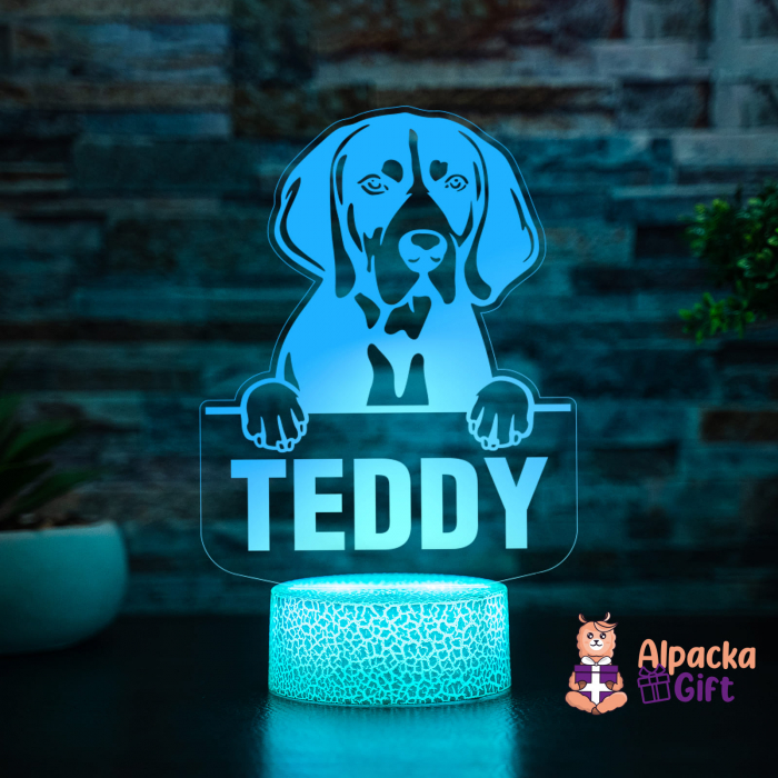 Lampă 3D - Bluetick Coonhound [5]