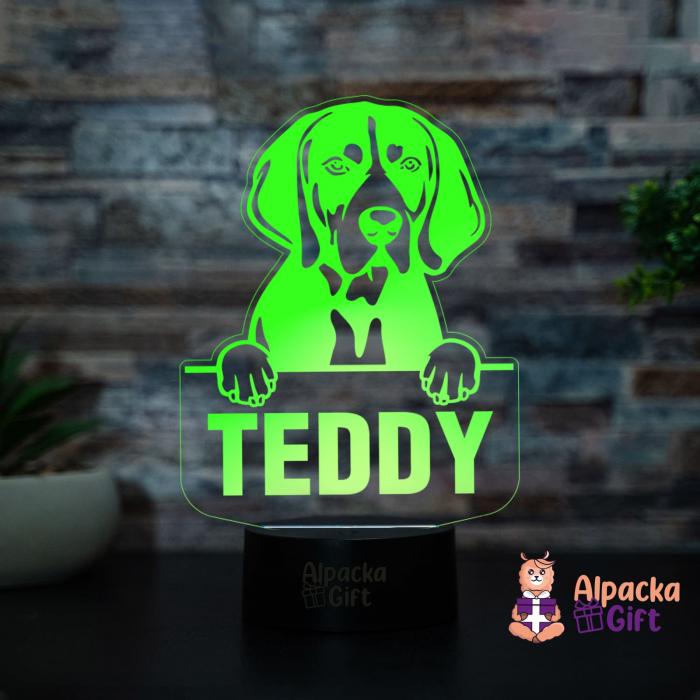 Lampă 3D - Bluetick Coonhound [4]