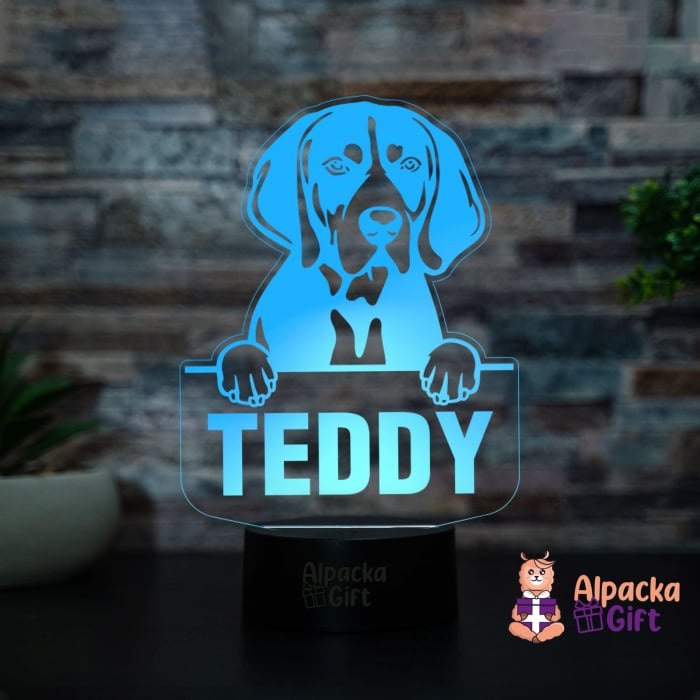Lampă 3D Bluetick Coonhound [3]