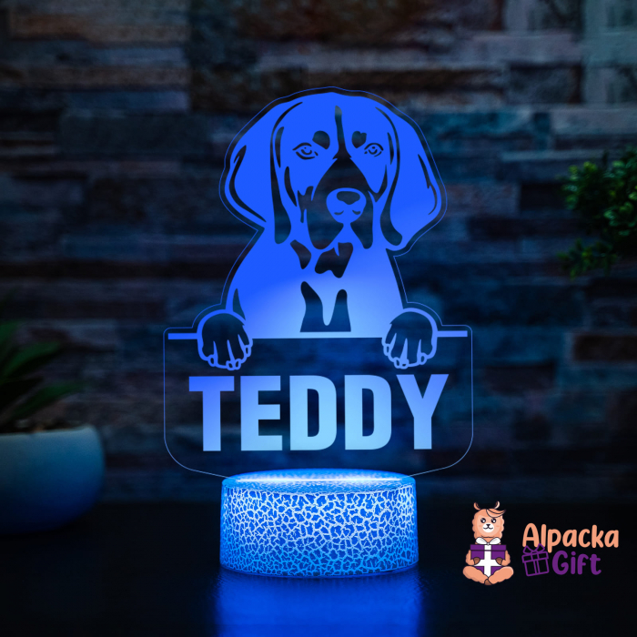 Lampă 3D - Bluetick Coonhound [3]