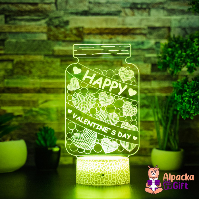 Lampă 3D Borcan Happy Valentine's Day [2]