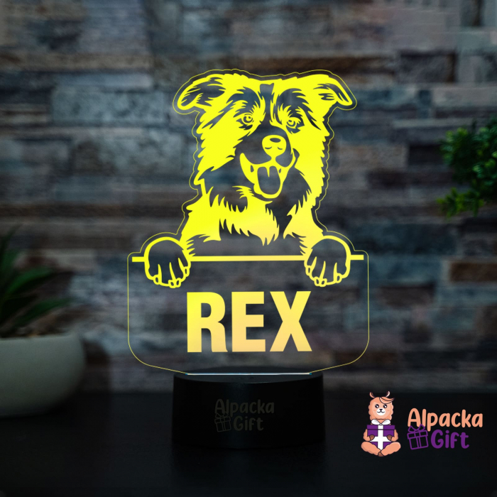 Lampă 3D - Border Collie [3]