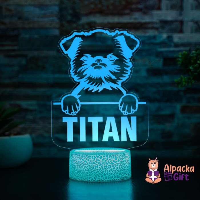 Lampă 3D - Griffon de Bruxelles (Brussels Griffon) [4]