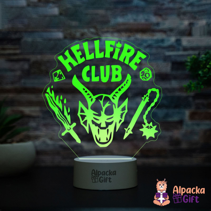 Lampă 3D HELLFIRE CLUB Stranger Things [2]