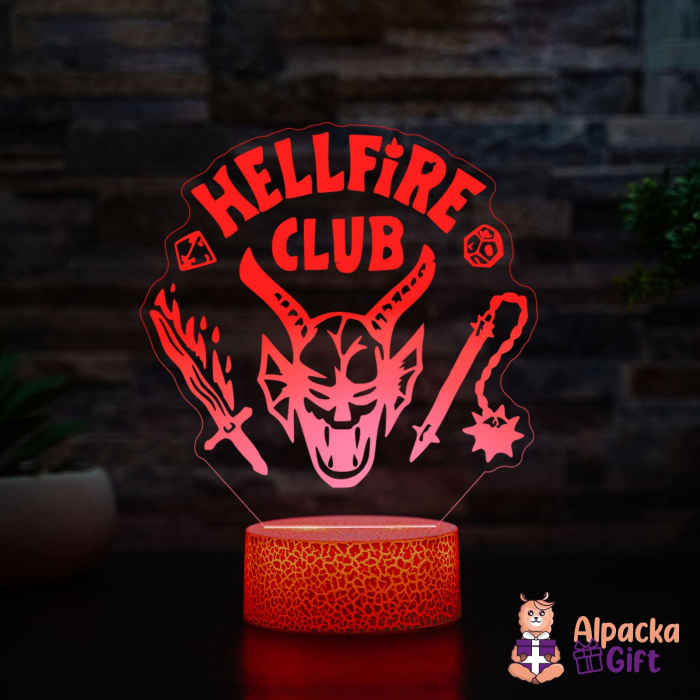 Lampă 3D HELLFIRE CLUB Stranger Things [4]