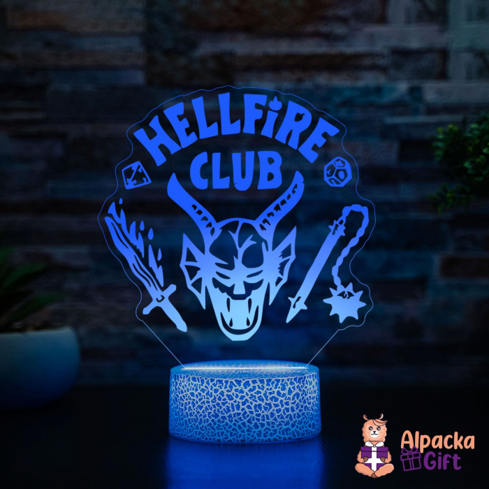 Lampă 3D HELLFIRE CLUB Stranger Things [3]